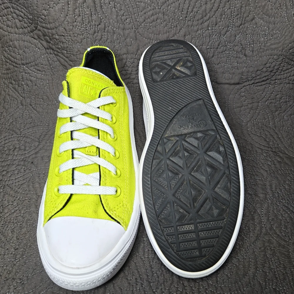 CONVERSE Women's Chuck Taylor All Star Move Lo Platform Sneaker Lime Shoe Sz 8 - Picture 9 of 10